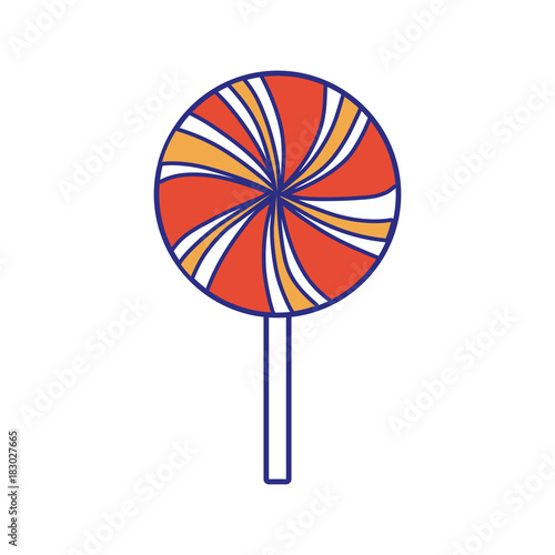 full color sweet spiral lollipop caramel candy