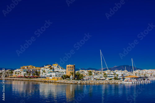 Port. Port of Puerto Banus, Marbella, Costa del Sol, Andalusia, Spain. Picture taken – 21 november 2017. photo