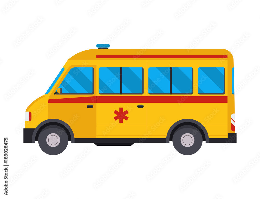 Ambulance emergency car medicine health vector hospital urgent pharmacy medical car vehicle automobile support paramedic treatment illustration