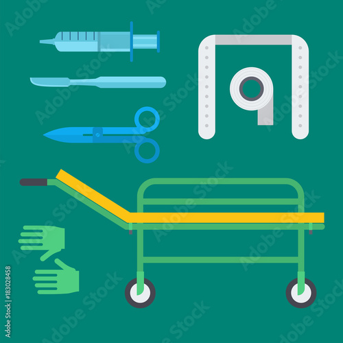 Ambulance medicine health emergency vector hospital urgent pharmacy medical support paramedic treatment illustration