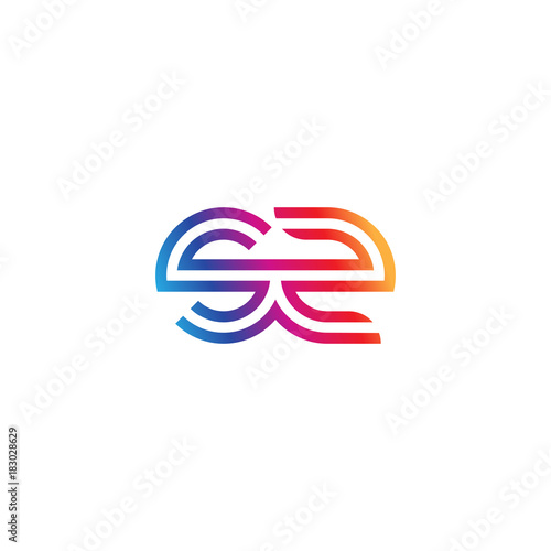 Free Download Initial lowercase letter sz, linked outline rounded logo, colorful vibrant gradient color - GFXLoad