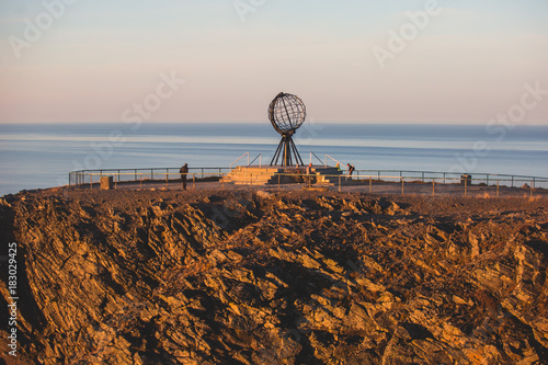 View of Nordkapp, the North Cape, Norway, the northernmost point of mainland Norway and Europe, Finnmark County