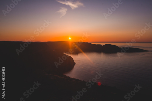 Schilderij op canvas View of Nordkapp, the North Cape, Norway, the northernmost point of mainland Nor