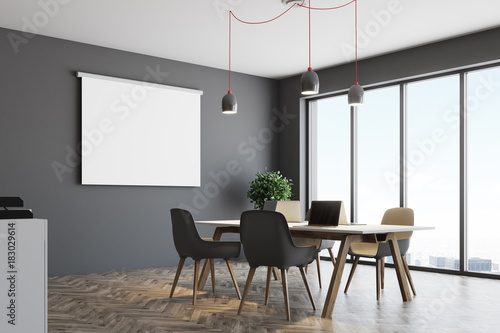 Wallpaper Mural Gray office corner, poster Torontodigital.ca