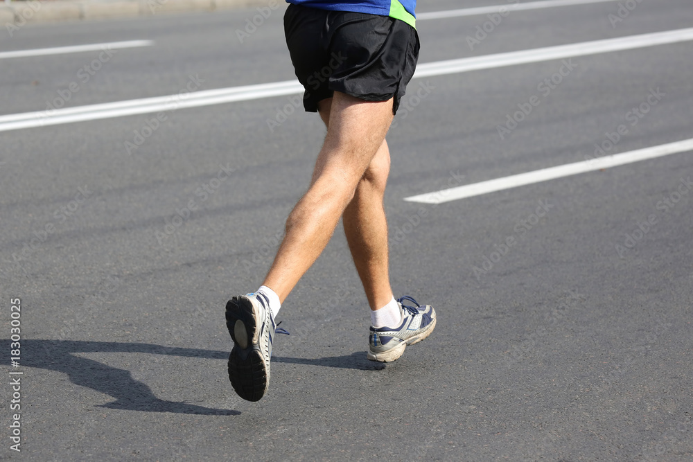 Athlete runner at the marathon distance.