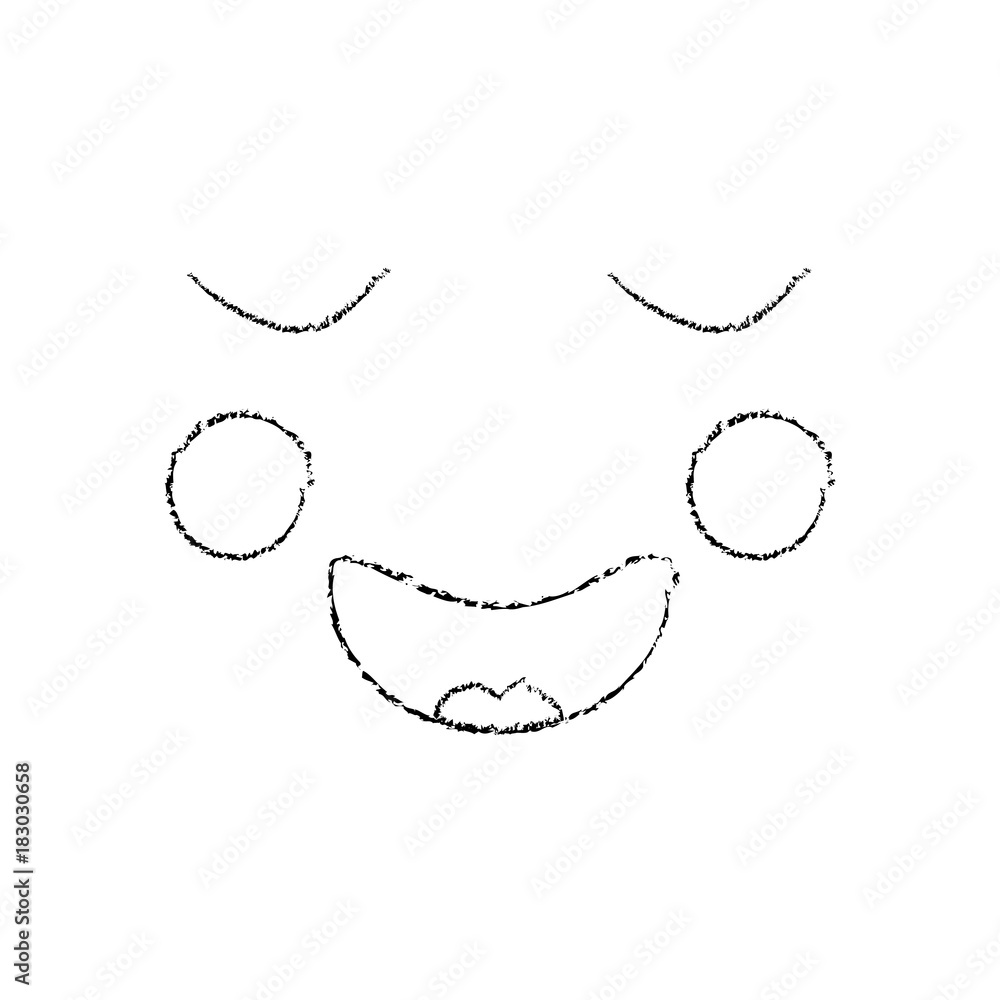 happy relaxed bliss face emoji icon image vector illustration design sketch line happy relaxed bliss face emoji icon image vector illustration design sketch line