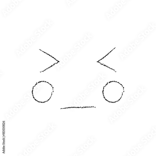 eyes closed shut face emoji icon image vector illustration design sketch line