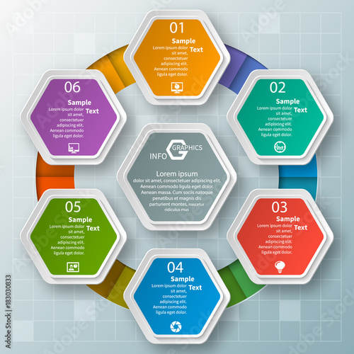 Abstract 3D Paper Infographics