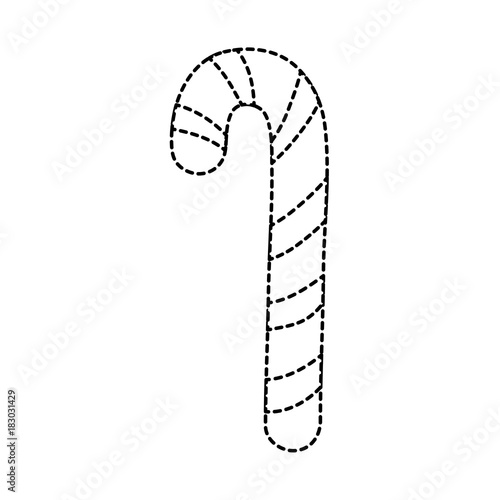 dotted shape delicious sweet walking stick dessert