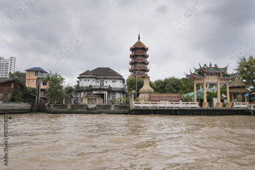 Temple along Chao Phraya River, Bangkok