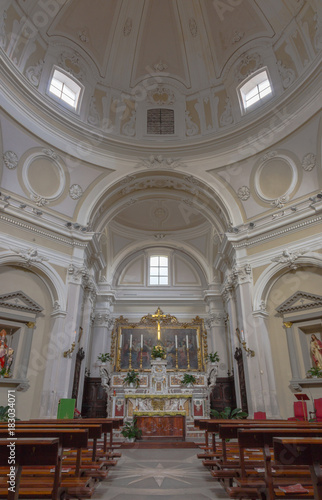 Basilica of Santa Maria  Castel di Sangro  Abruzzo  Italy. October 13  2017