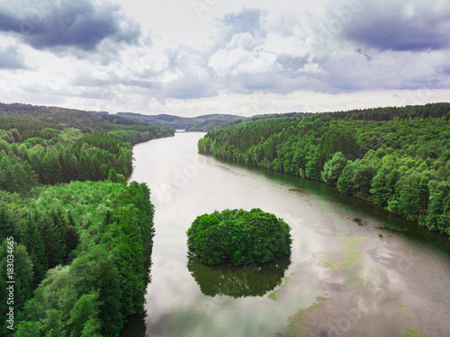 Aerial view of the Wiehltalsperre - Wiehl Dam photo