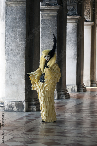 Colorful carnival masks at the wonderful festival in Venice Italy
