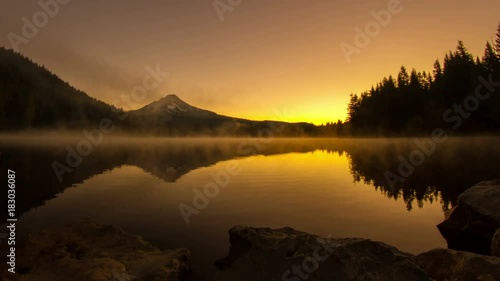 Wallpaper Mural Sunrise at Trillium Lake in Oregon, USA with Mount Hood in the background Torontodigital.ca