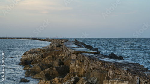 Crumbling Harbor Jetties 