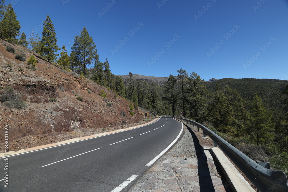 Highway in Canary Islands