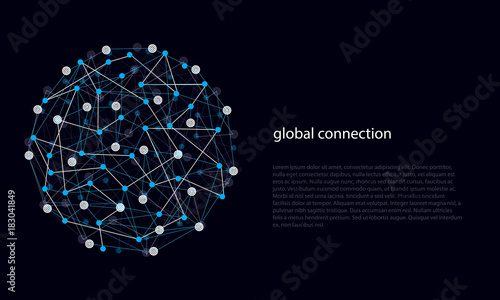 Abstract Lines and Dots of Global Connections