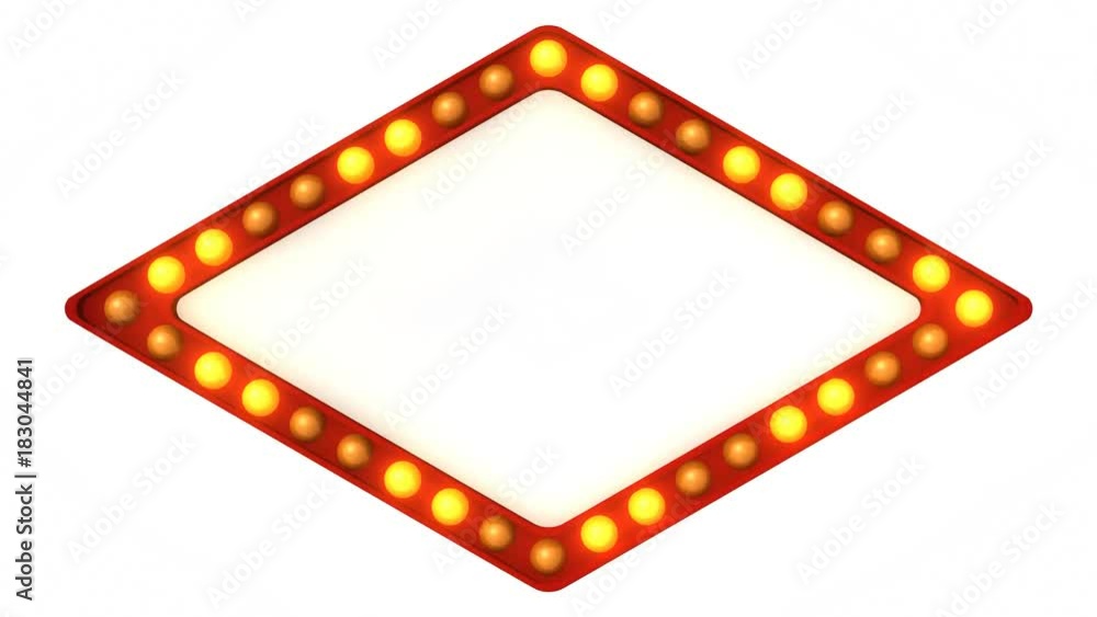 Red Marquee light board sign retro on white background. 3d rendering Red Marquee light board sign retro on white background. 3d rendering