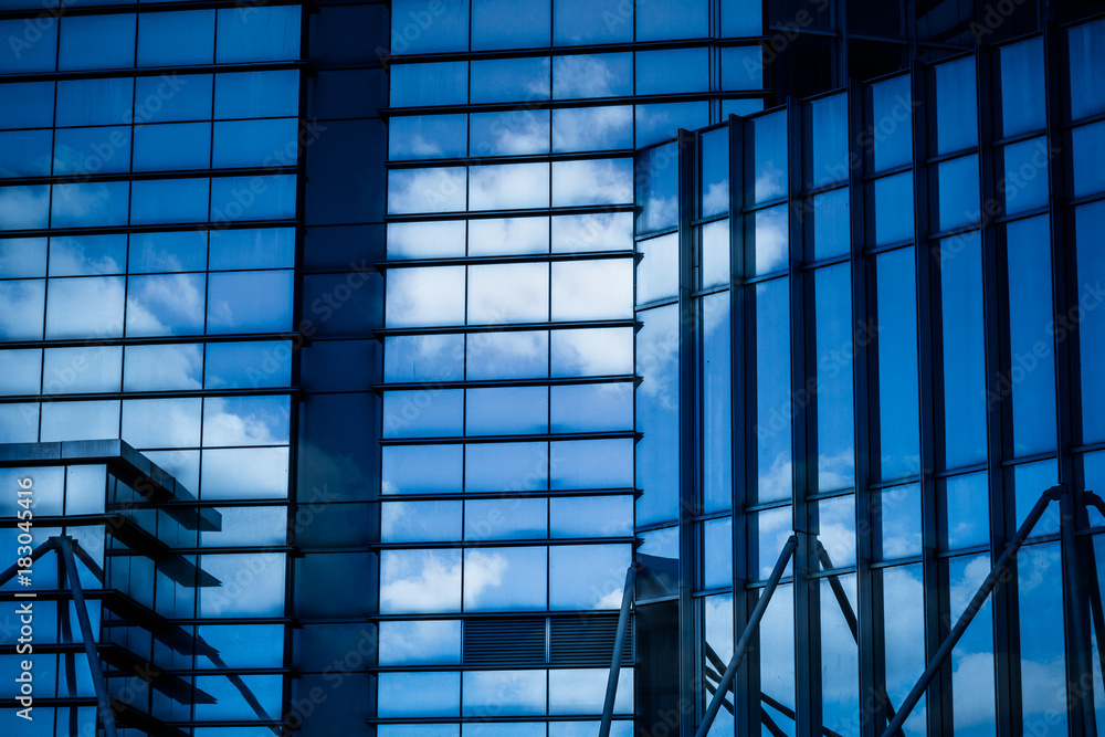 office building window close up.