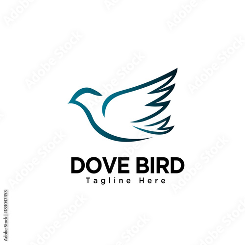 Dove bird art logo
