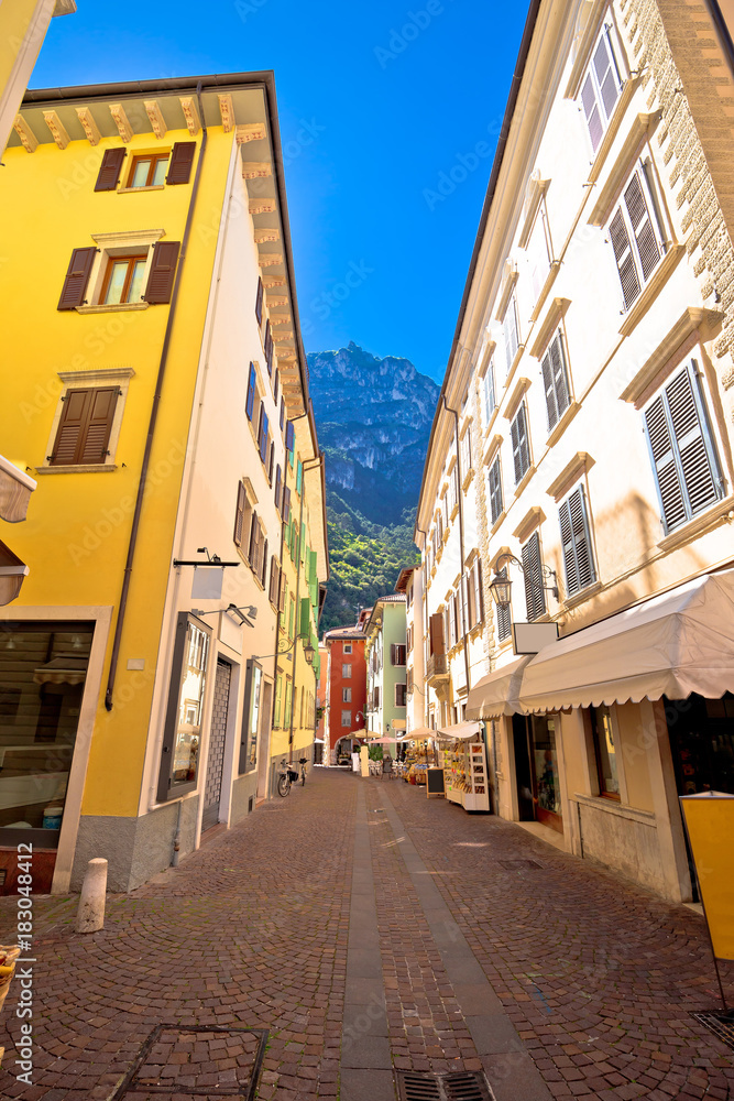 Colorful street of Riva del Garda
