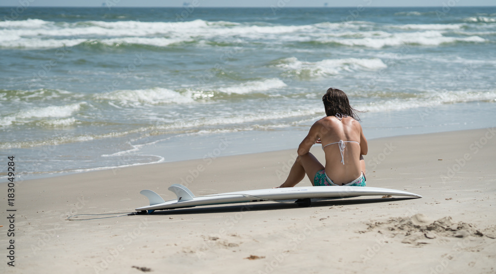 Surfer Girl at Rest