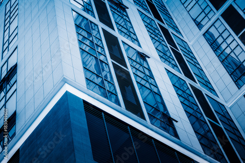 Modern architecture tone close Up in blue tone.