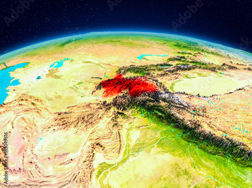 Tajikistan from orbit