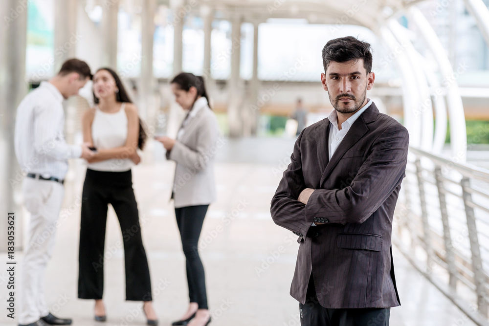 Confident young business team portrait concept. Confident young business team portrait concept.