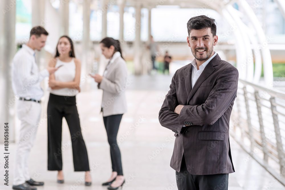 Confident young business team portrait concept. Confident young business team portrait concept.