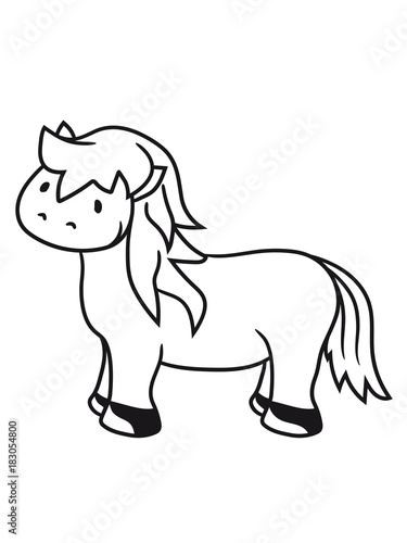 kleines s    es niedlich pony fohlen junges baby kind comic clipart cartoon pferd