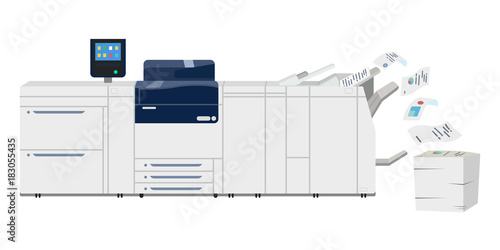 Multifunction copy printer scanner. Xerox machine photo