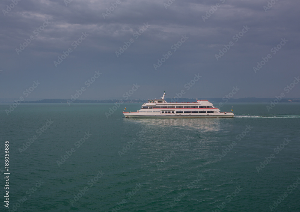 Ferry Boat at the Lake Constance or Bodensee in Germany