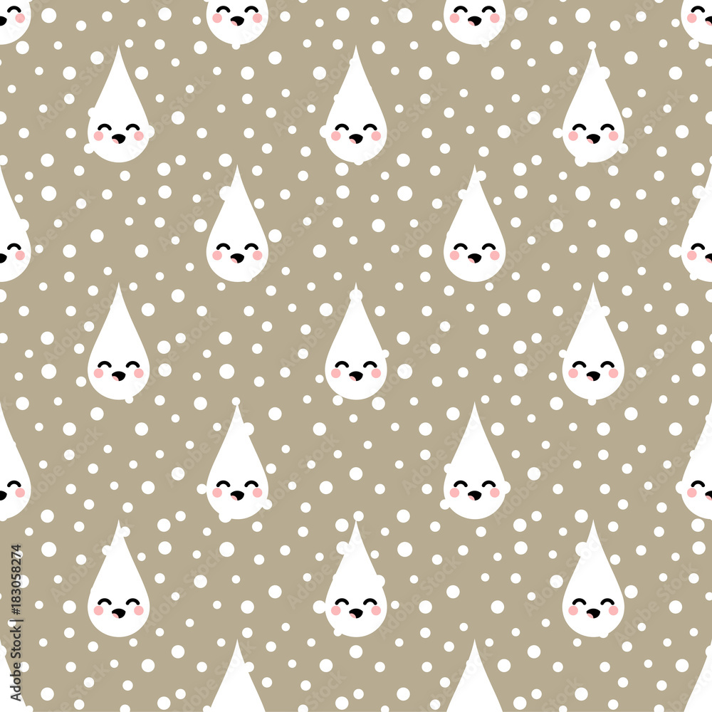 Cute Cartoon Drop Seamless Pattern Cute Cartoon Drop Seamless Pattern
