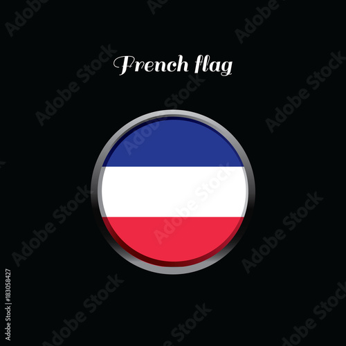 Vector French flag sign. Isolated France circle symbol. European country illustration icon for presentation, project, advertisement, sport event, travel, concept, web design, badge, logo Free Download Vector French flag sign. Isolated France circle symbol. European country illustration icon for presentation, project, advertisement, sport event, travel, concept, web design, badge, logo - GFXLoad