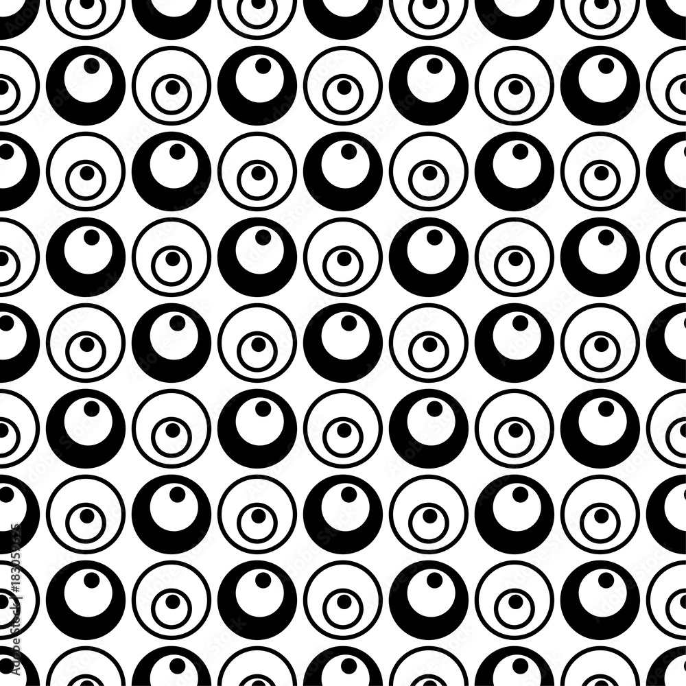 Black geometric ornament on white background. Seamless pattern Black geometric ornament on white background. Seamless pattern