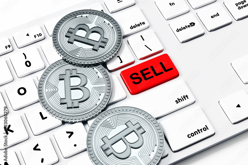Sell, cryptocurrency and sales concept Sell, cryptocurrency and sales concept