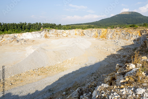 Stone quarry in the mountain