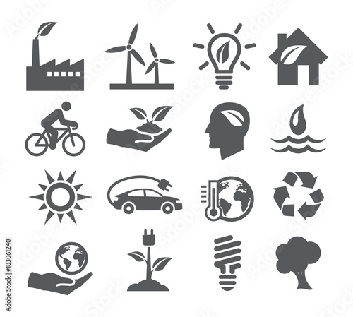 Ecology and Recycling icons