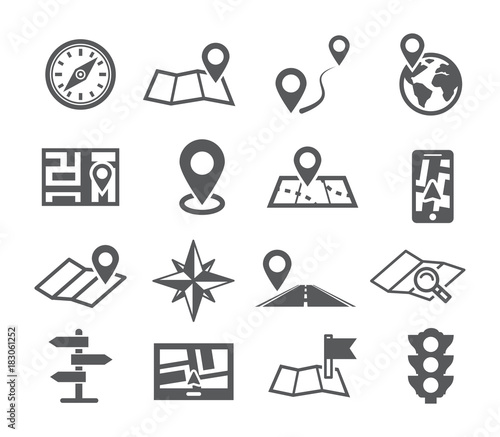 Navigation and Map icons
