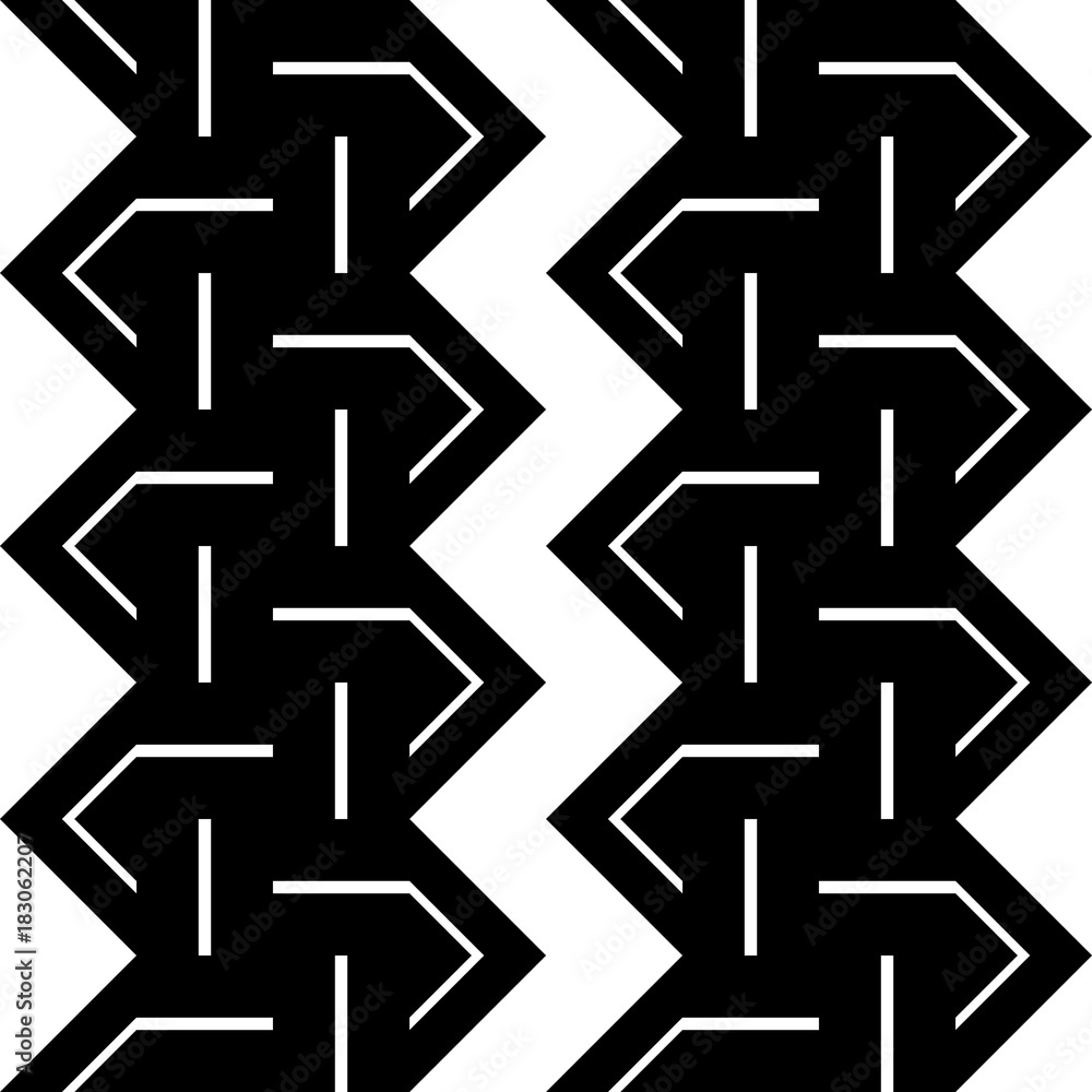 Design seamless monochrome zigzag pattern Design seamless monochrome zigzag pattern