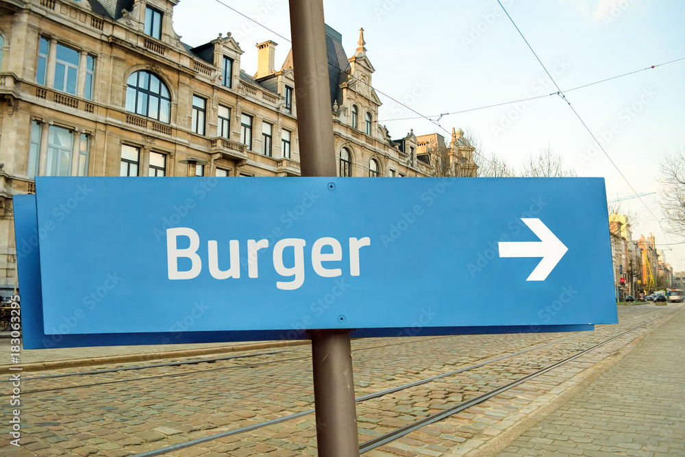 Obraz premium Schild 211 - Burger