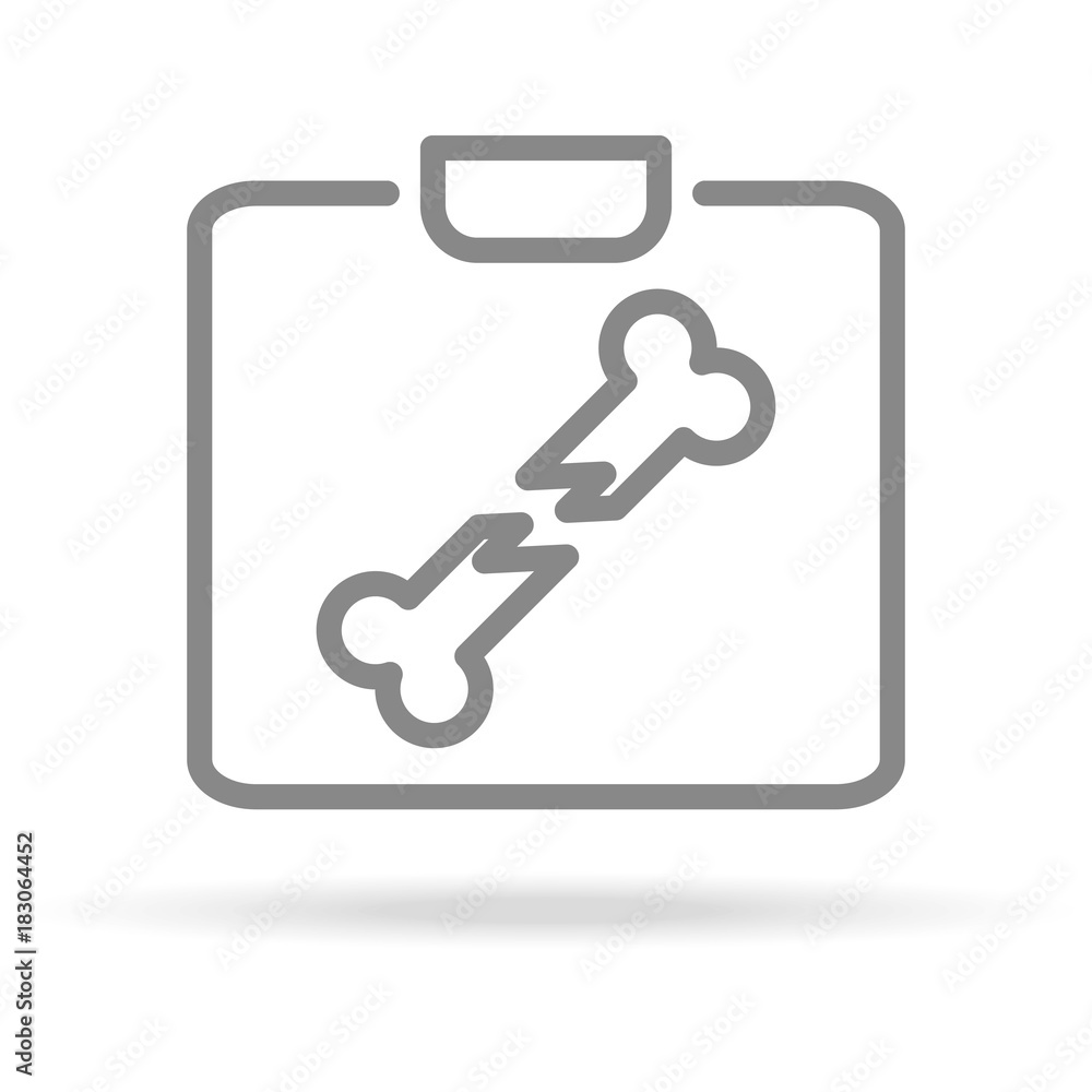 X-Ray, Radiology, Traumatology Icon In Trendy Thin Line Style Isolated On White Background. Medical Symbol For Your Design, Apps, Logo, UI. Vector Illustration, Eps10. X-Ray, Radiology, Traumatology Icon In Trendy Thin Line Style Isolated On White Background. Medical Symbol For Your Design, Apps, Logo, UI. Vector Illustration, Eps10.