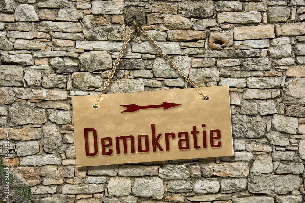 Fototapeta premium Schild 235 - Demokratie