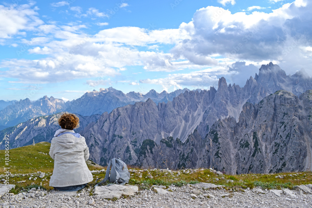 Mountain view from Tre Cime di Lavaredo, Italy