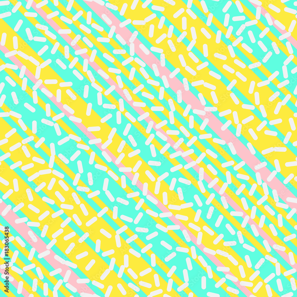 Retro Seamless Pattern in Memphis Style Design Retro Seamless Pattern in Memphis Style Design