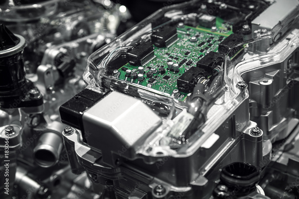 circuit board on the cars engine circuit board on the cars engine