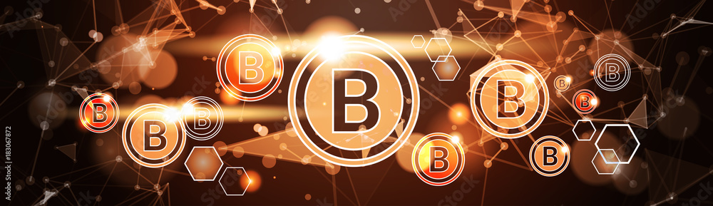 Golden Bitcoin Horizontal Banner Digital Currency Web Money Concept Vector Illustration Golden Bitcoin Horizontal Banner Digital Currency Web Money Concept Vector Illustration