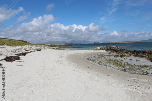 Beach and the blue sky