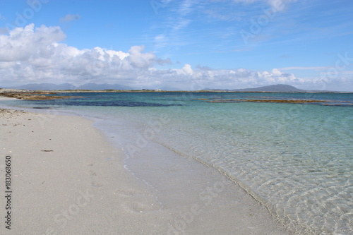 Beach and the blue sky